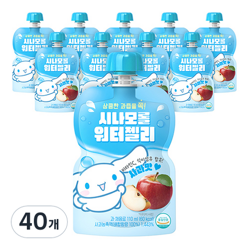 아텍스 시나모롤 워터젤리, 110ml, 40개, 사과맛