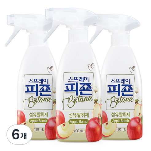 스프레이 피죤 섬유탈취제 보타닉 애플밤, 490ml, 6개