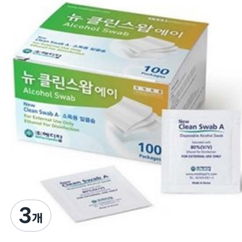 메디탑 뉴 클린스왑 에이, 100개입, 3개