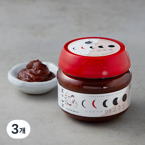 순창문옥례식품 전통 고추장, 500g, 3개