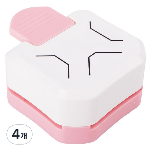 꼬까 모서리 펀치 핑크, 4개, 모양