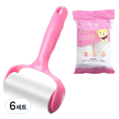 세컨드베스트 먼지제거롤러 테이프클리너 + 35매 x 2p 세트, 6세트