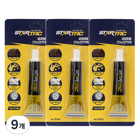 크린스타 크린스타택 공업용 접착제 30ml ST-024, 9개