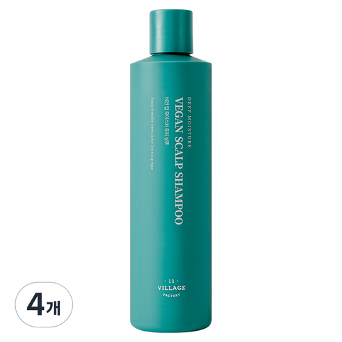 빌라쥬11팩토리 딥 모이스처 두피 샴푸, 300g, 4개