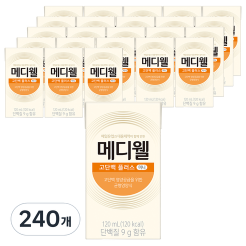 메디웰 고단백 플러스 미니 영양식, 120ml, 240개