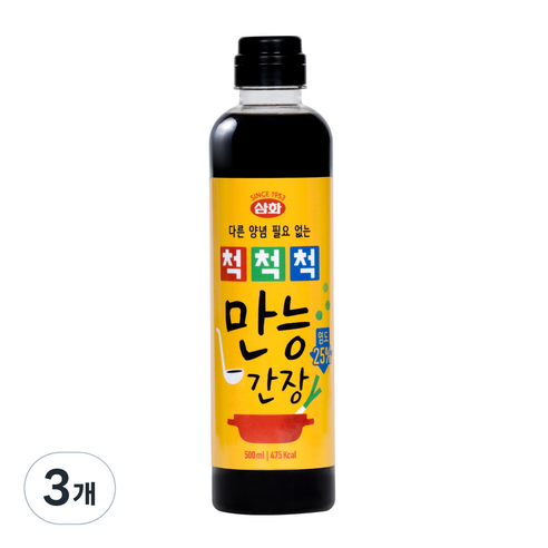 삼화식품 척척척 만능간장, 500ml, 3개