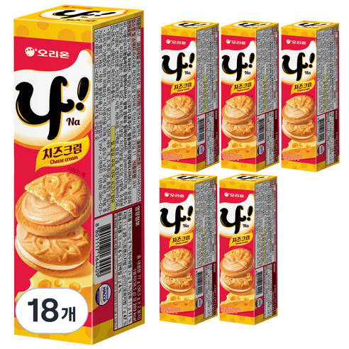 오리온 나 샌드과자, 73g, 18개