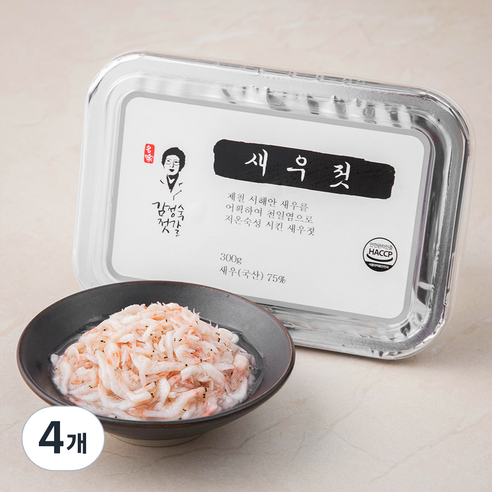 김정숙젓갈 새우젓, 300g, 4개