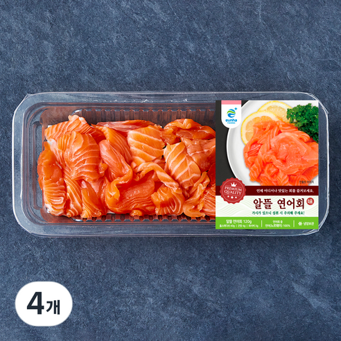 은하수산 알뜰 연어회 (냉장), 4개, 120g