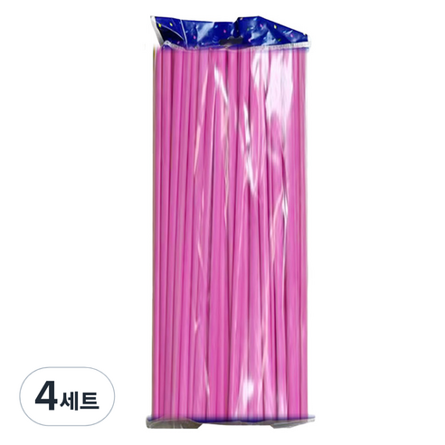 마다꾸미 요술 매직 파티 벌룬 막대풍선 100p 세트, 파스텔로즈레드, 4세트