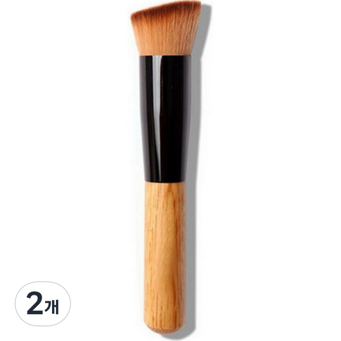 미니맥시 기본형 사선 파운데이션 브러쉬, 2개, 혼합색상