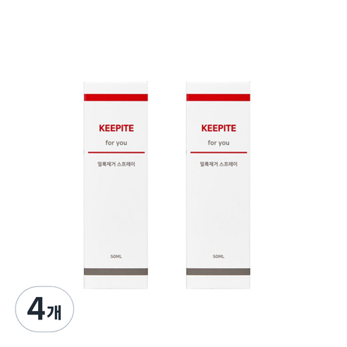 키파이트 휴대용 얼룩제거 스프레이, 50ml, 4개