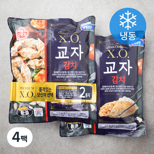 XO 교자 김치만두 (냉동), 360g, 4팩 수제김치만두 Best Top5