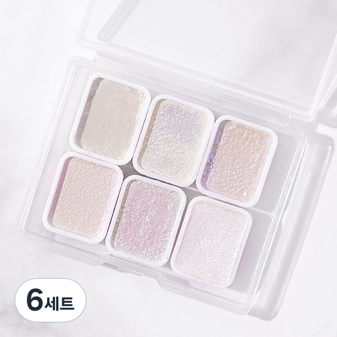 수채화 네일 물감 6종 세트, KN-A4032, 6세트