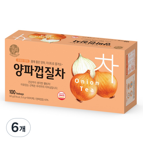 우리차 송원식품 양파껍질차, 0.6g, 100개입, 6개