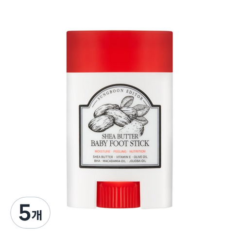성분에디터 시어버터 아기발 스틱 20g, 5개, 1개입
