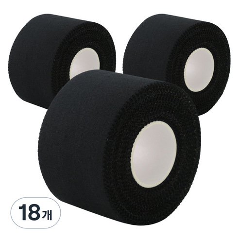크리다 KRIDA C-tape 스포츠 테이프 블랙 5cm x 9.1m, 18개, 1개입
