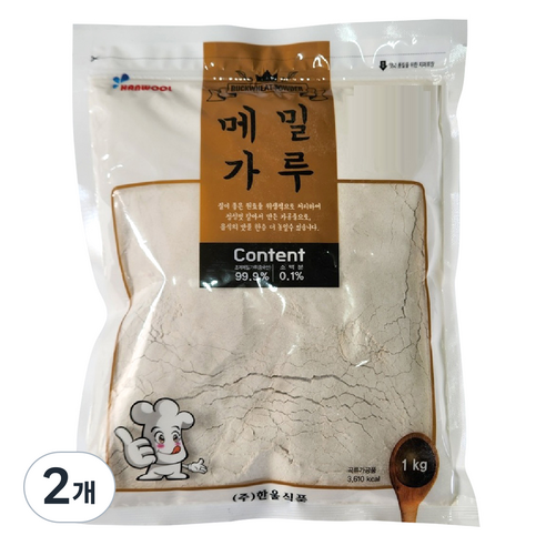 한울식품 메밀가루, 1kg, 2개
