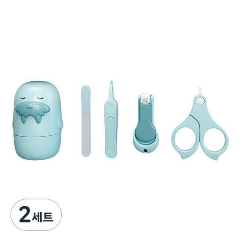 잇곰 바다사자 유아 손톱깎이 4종 세트, 블루, 2세트