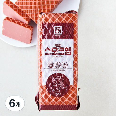 한성기업 쿡앤팜 스모크햄, 1kg, 6개