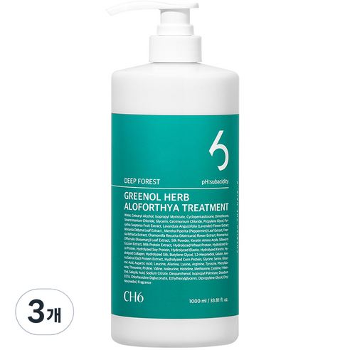 CH6 그리놀 허브 알로포시아 트리트먼트 딥 포레스트, 3개, 1000ml