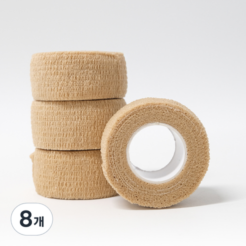 코멧 자가점착 탄력밴드 2.5cm x 4.5m, 8개, 1개입