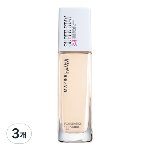 메이블린 뉴욕 슈퍼스테이 파운데이션 30ml, 110 포슬린, 3개