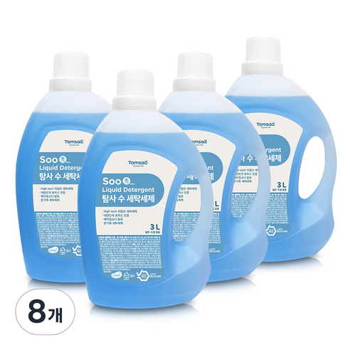 탐사 수(秀) 세탁세제, 8개, 3L