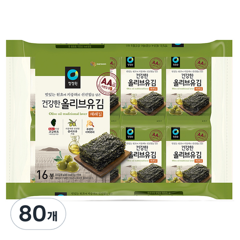 청정원 올리브유재래김, 5g, 80개