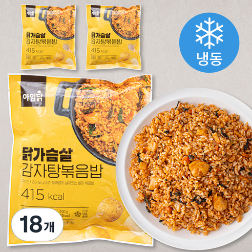 아임닭 닭가슴살 감자탕 볶음밥 (냉동), 200g, 18개