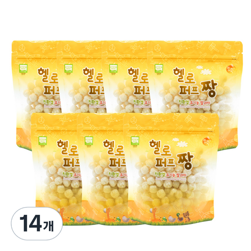 짱죽 유기농 쌀과자 25g, 양파볼, 14개