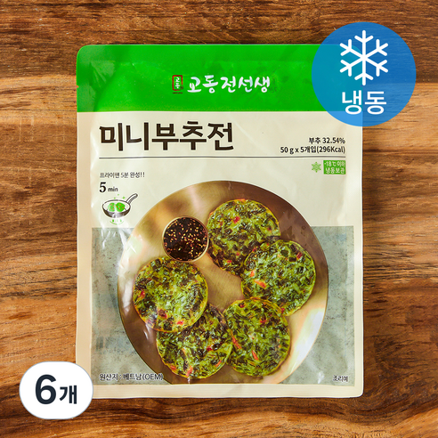 교동전선생 미니부추전 5개입 (냉동), 250g, 6개