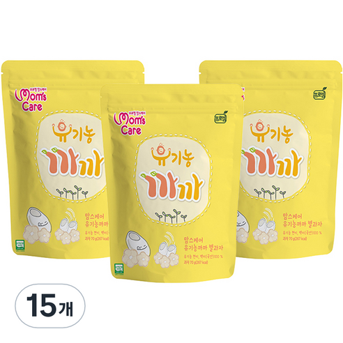 프로엠 맘스케어 유기농 까까 별과자 70g, 현미 + 백미 혼합맛, 15개
