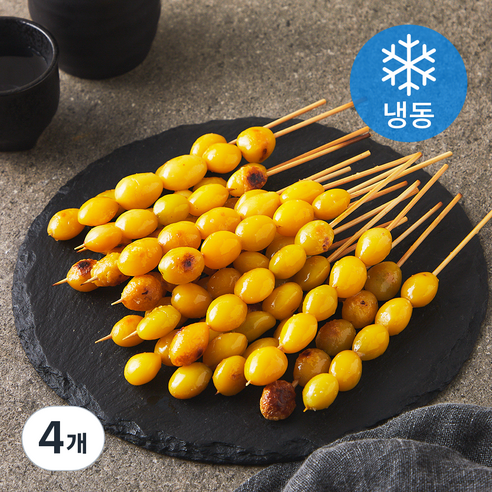 냉동은행 꼬치 탈피 (냉동), 4개, 400g