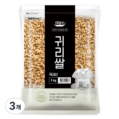 더담은 국내산 귀리쌀, 1kg, 3개