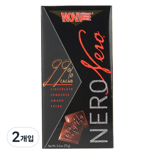 NOVI 네로 초콜릿, 75g, 2개