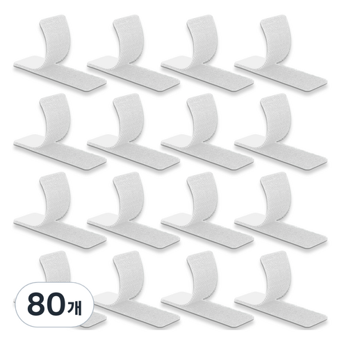 스코라 강력 접착 찍찍이 패드 화이트, 80개