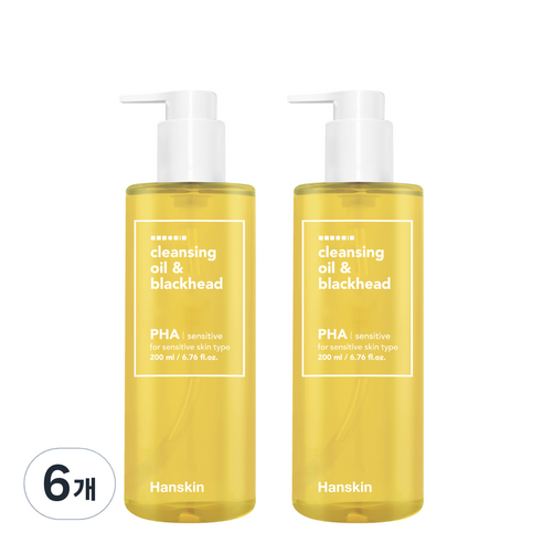 한스킨 클렌징오일 앤 블랙헤드 PHA, 200ml, 6개