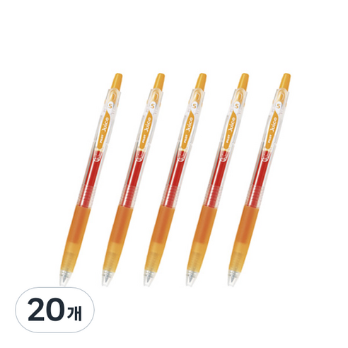 파이롯트 쥬스 젤잉크펜 0.38mm, 아프리콧오렌지, 20개