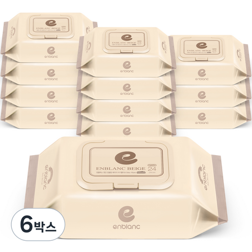 앙블랑 세이프 베이지 유아물티슈 휴대캡형 70gsm, 24매, 72개