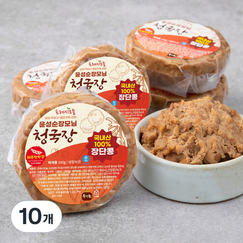 프레시오늘 냄새 약하고 영양가득 진한 윤성순장모님 청국장, 160g, 10개