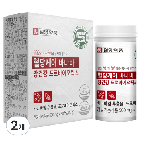 일양약품 혈당케어 바나바 장건강 프로바이오틱스 유산균 15g