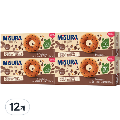 미주라 초코칩 통밀도넛츠, 230g, 12개