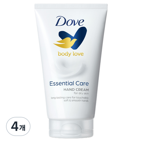 도브 바디러브 에센셜 케어 핸드크림, 4개, 75ml