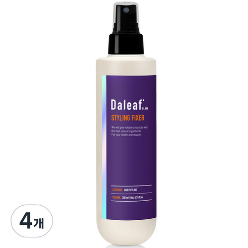 달리프 글램 스타일링 헤어픽서 스프레이, 200ml, 4개
