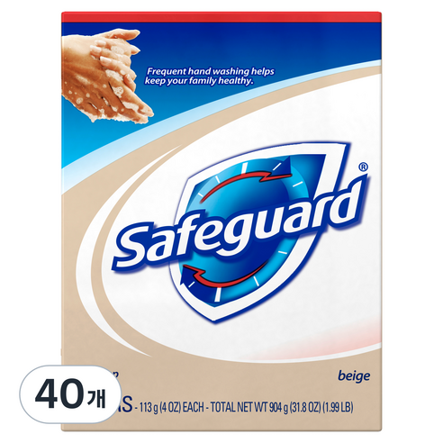 Safeguard 비누 베이지, 113g, 40개