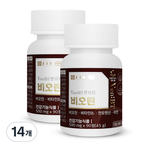 종근당 벤비티 비오틴 45g, 90정, 14개