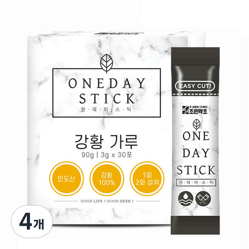 조은약초 강황 가루 스틱 30p, 4개, 90g
