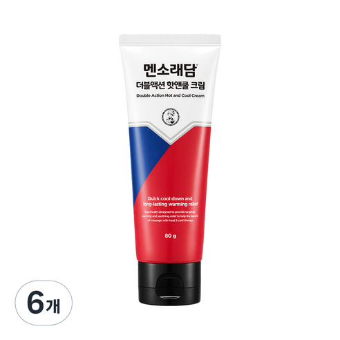 멘소래담 더블액션 핫앤쿨 크림, 80g, 6개