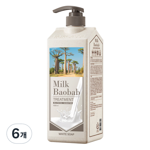 밀크바오밥 트리트먼트 화이트솝향, 1000ml, 6개